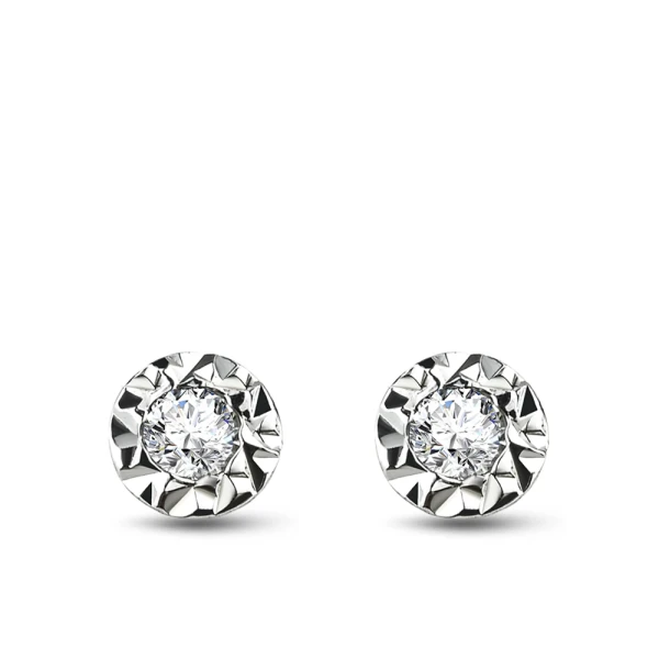 Diamant Solitär Miracle Ohrringe (0,30 Karat Aussehen)