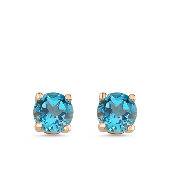 Blauer Topas Gold Ohrringe