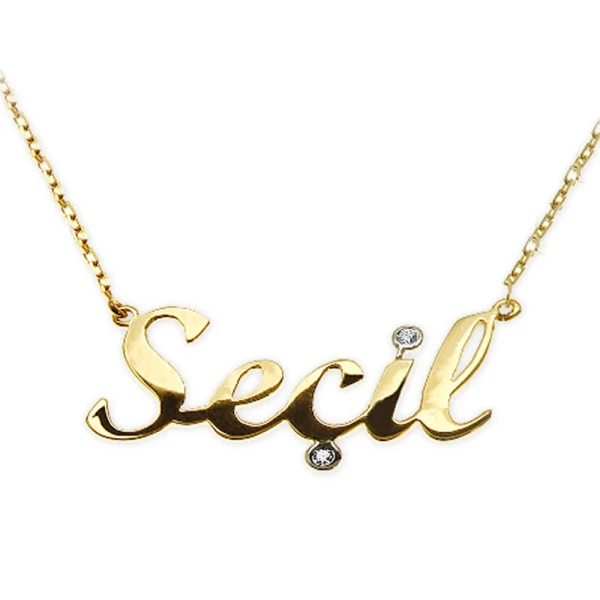 Diamant Name Goldkette (individuell wählbar)