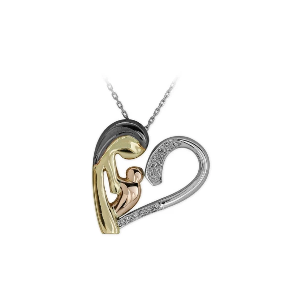 Diamantkette Mutter-Kind In meinem Herzen