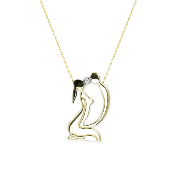 Diamant Mutter-Kind Halskette