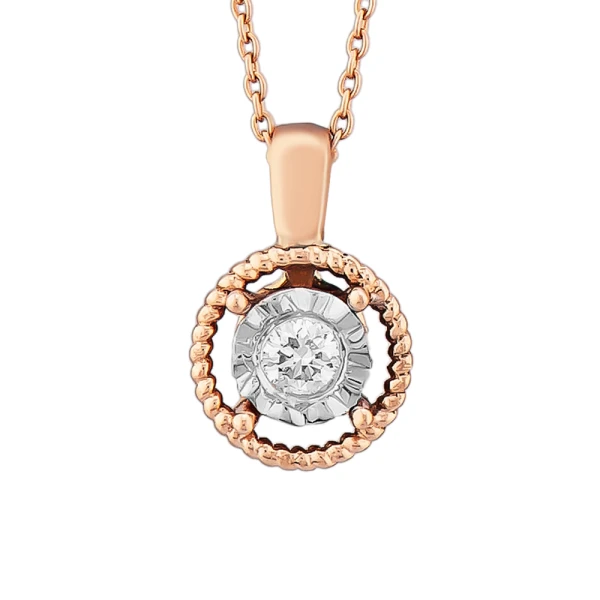 0,25 Karat Solitär-Diamantkette (optische Wirkung)