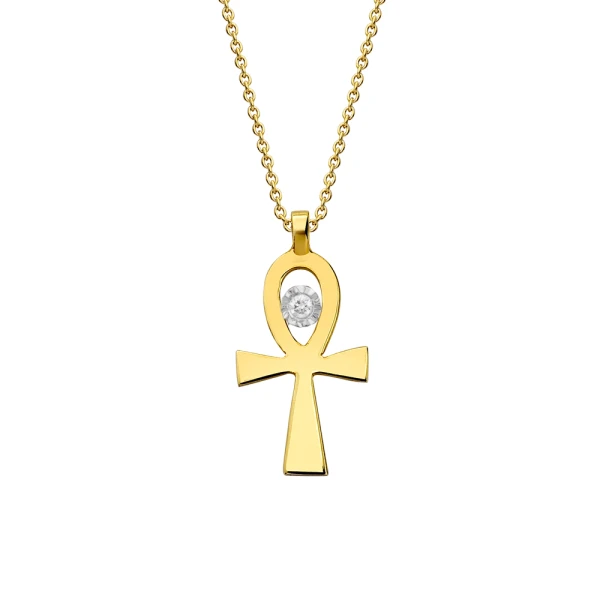Unendliches Leben Diamant Halskette (Ankh)