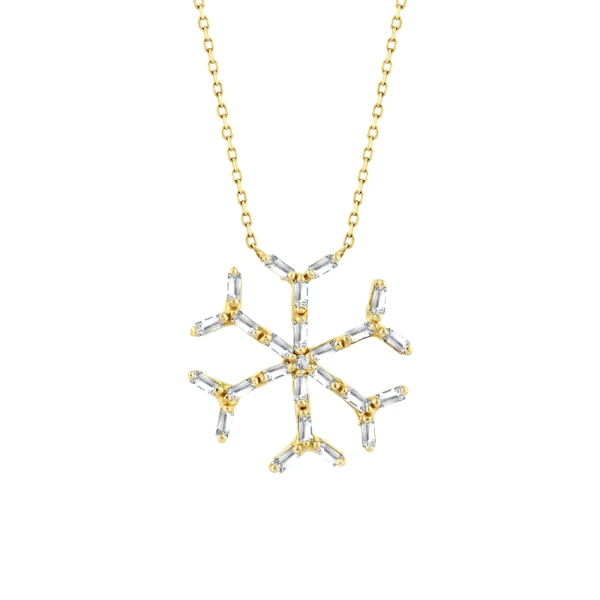 Diamant Schneeflocke Halskette