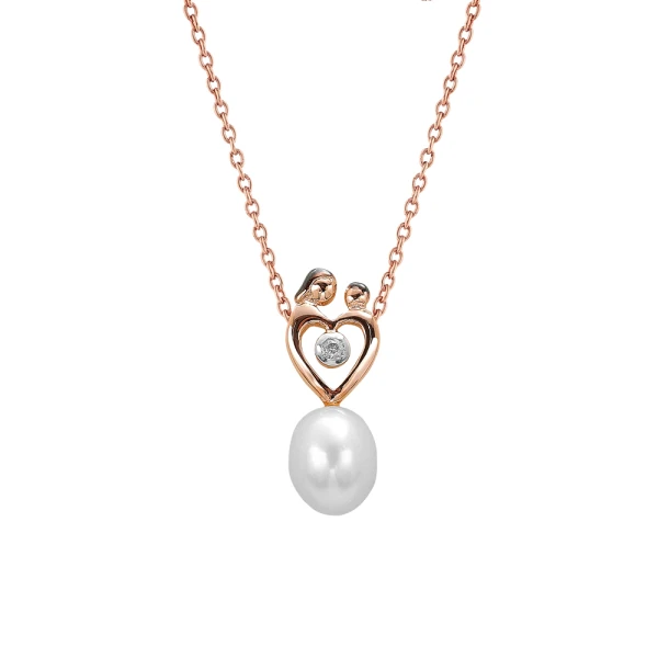 Diamant Perlen Mutter-Kind Kette