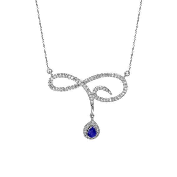 Diamant Saphir Kette