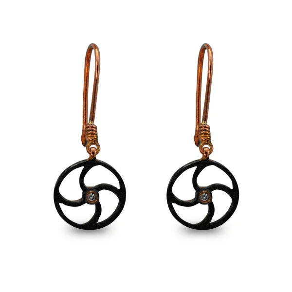 Diamant Harmonie (Manji) Symbol Ohrring Adinkra