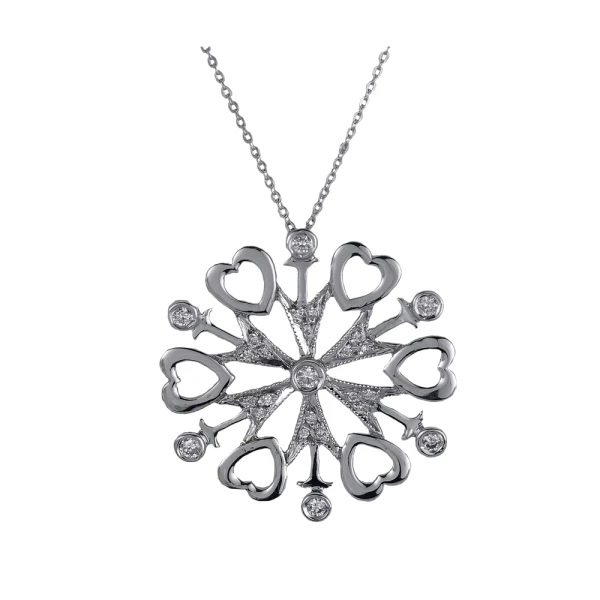 Winterherz Schneeflocken-Diamantkette
