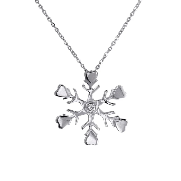 Liebes-Schneeflocken-Diamantkette