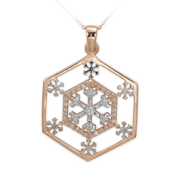 Mit Schneeflocken verzierte Diamantkette