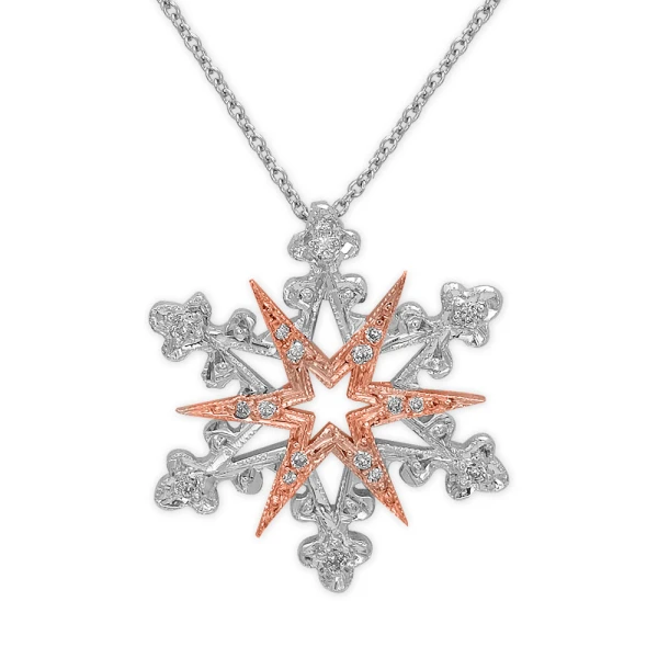 Diamant Schneeflocken-Kette