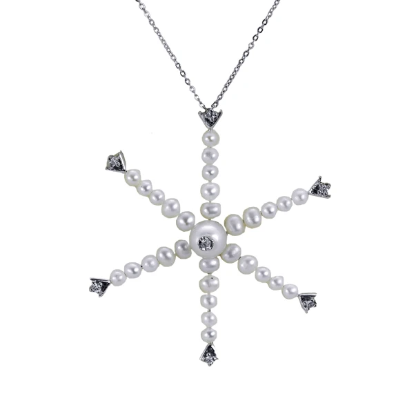 Polaris-Schneeflocken-Perlenkette