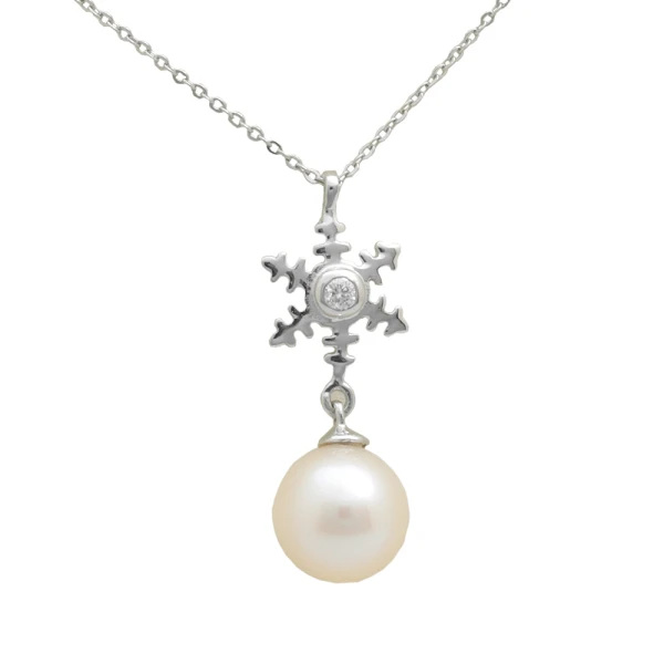 Perlenstück-Diamantkette