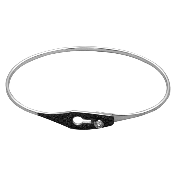Schwarzer Diamant-Schlossarmreif