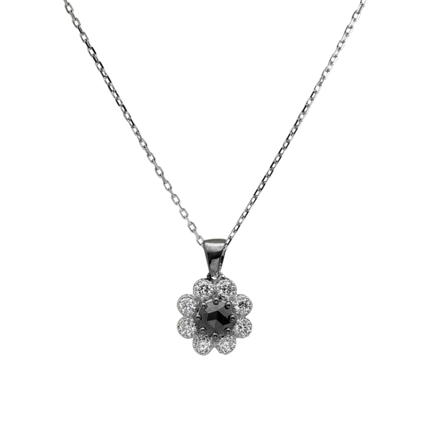 Mitternachtsblume Schwarze Diamantkette