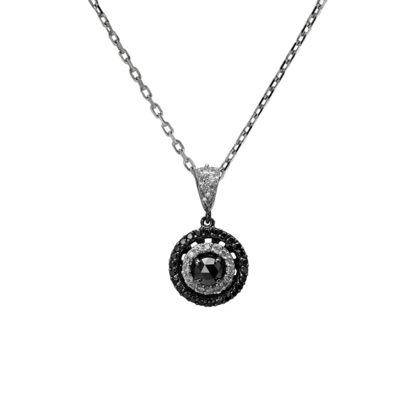 Fantasie Schwarze Diamantkette