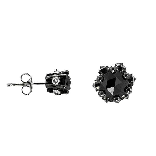 1,01 Karat Schwarzer Diamant-Ohrring (Einzelpreis)