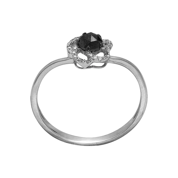 0,52 Karat Schwarzer Diamantring
