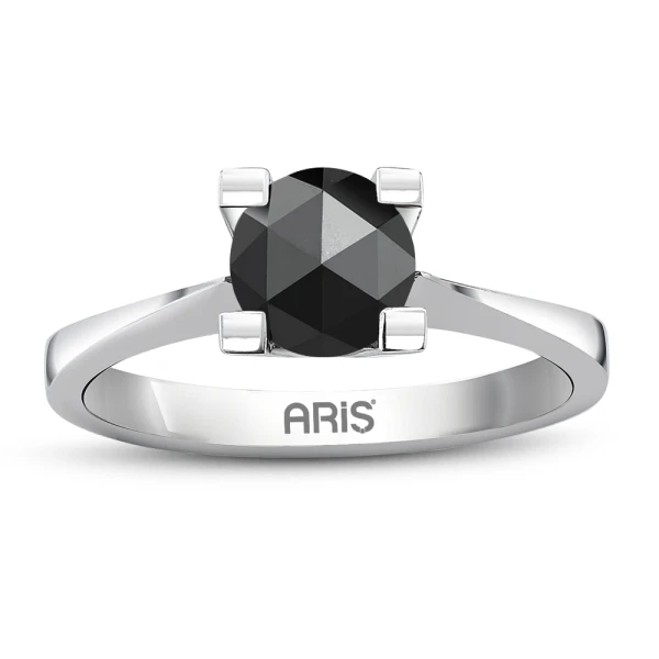 Schwarzer Diamant Solitärring