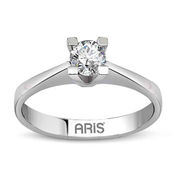 0,50 Karat D-Farbe Diamant-Solitärring