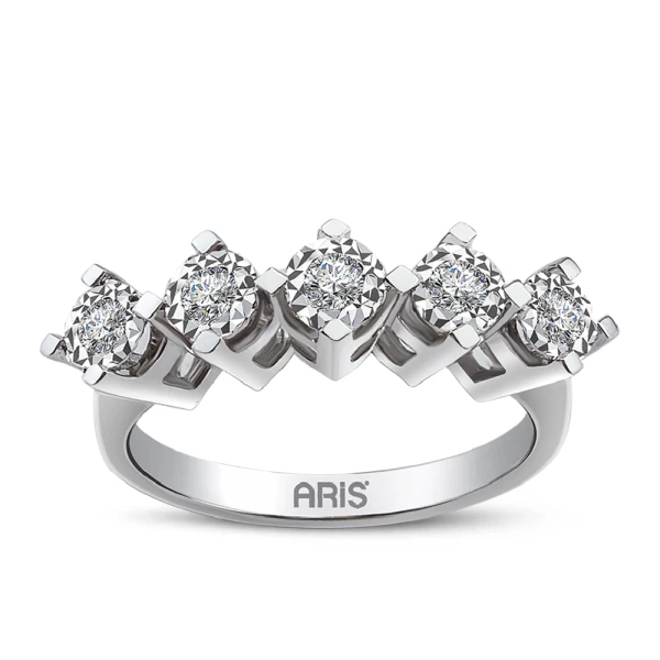 Diamant 5-Stein Miracle Ehering (0,75 Ct Optik)