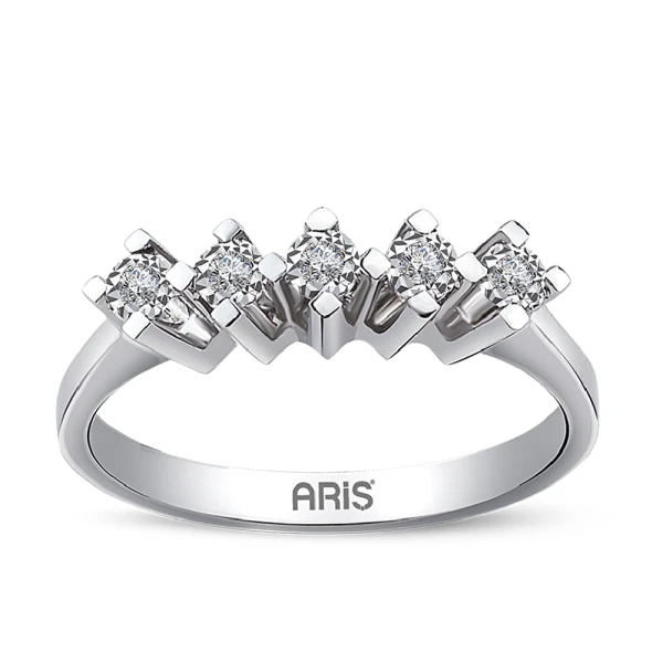 Diamant 5-Stein Miracle Ehering (0,50 Ct Optik)