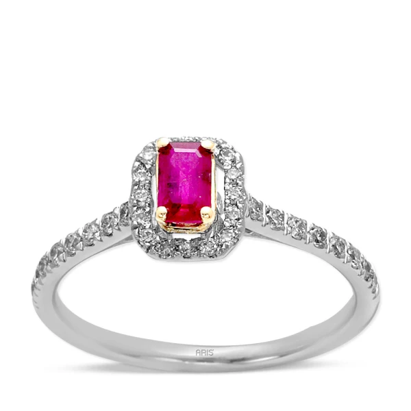 Diamant Rubin Baguette Ring