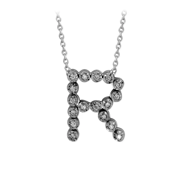Diamant R Buchstaben Kette