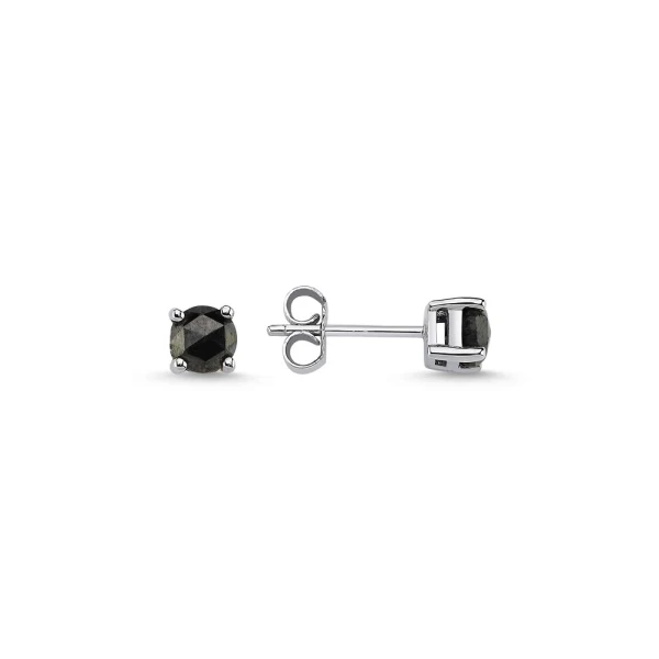 0,50 Karat Schwarzer Diamant Herren Ohrring (Einzelpreis)