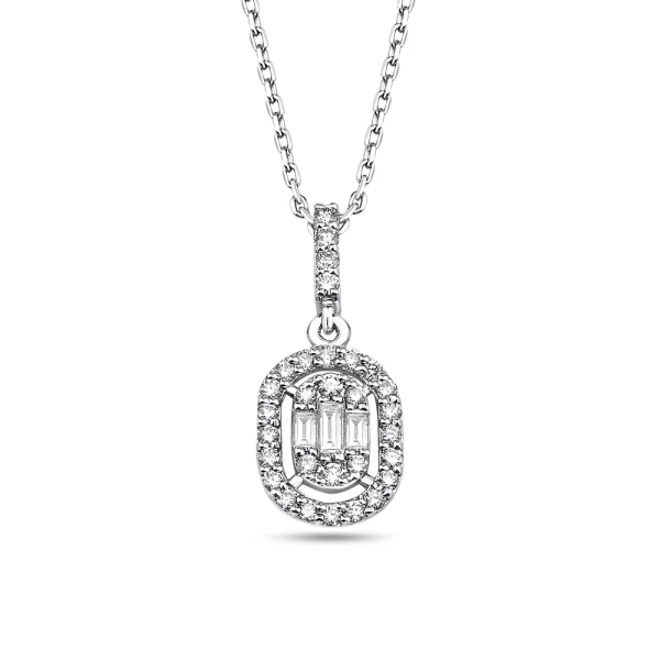 Diamant Fantasie Baguette Kette