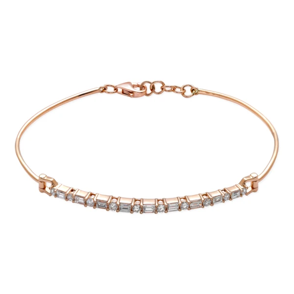 Baguette Diamant Roségold Armband