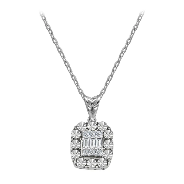 Diamant Miracle 3 Stein Baguette Kette