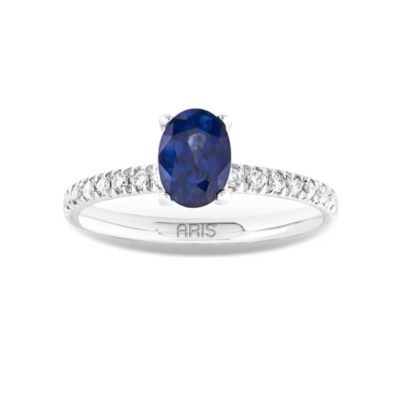 1,13 Karat Diamant Oval Saphir Ring