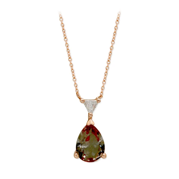 Dreieck-Schliff Diamant Zultanith Stein Kette