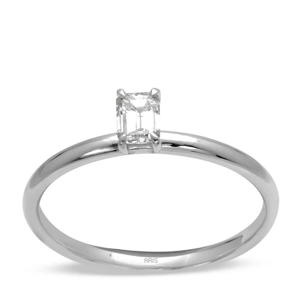 0,26 Karat Diamant Baguette Solitärring