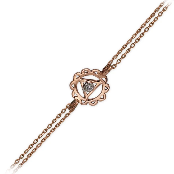 Diamant Nabel-Chakra (Manipura-Solar Plexus) Goldarmband