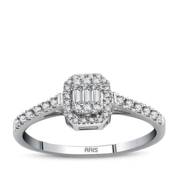 Diamant Baguette Moderner Design Ring