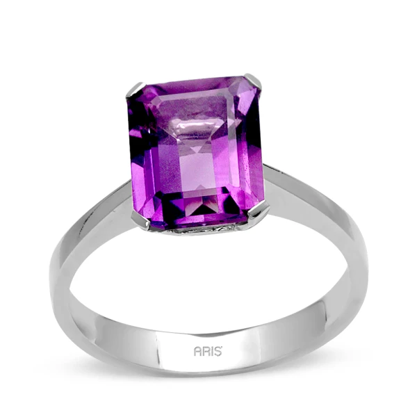 Baguette Schliff Amethyst Goldring