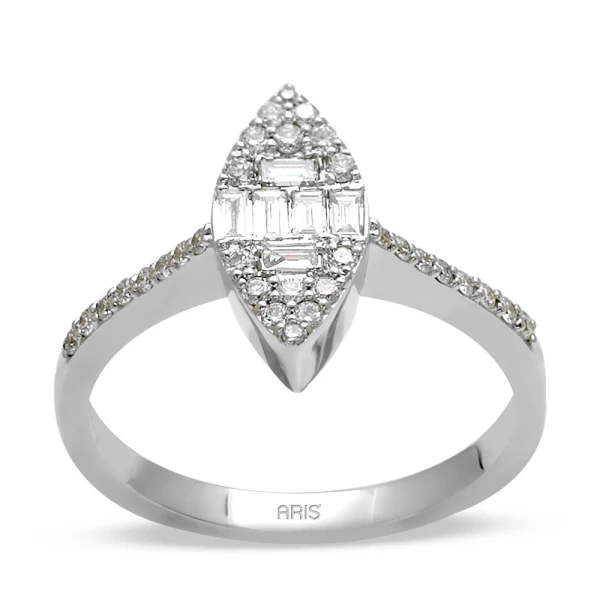 Diamant Markisen-Optik Baguette Ring