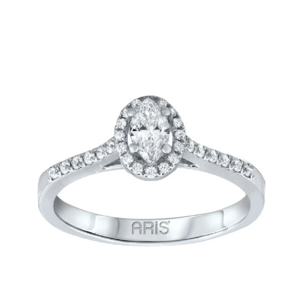 0,28 Karat Diamant Fantasie Markisen Solitärring