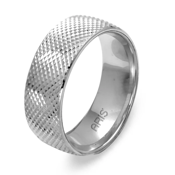 Gemusterter Gold Verlobungsring Herren Modell