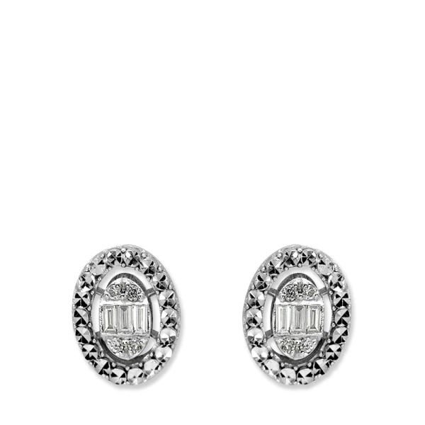 Diamant Fantasie Baguette Ohrringe
