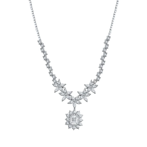 Diamant Baguette Halskette