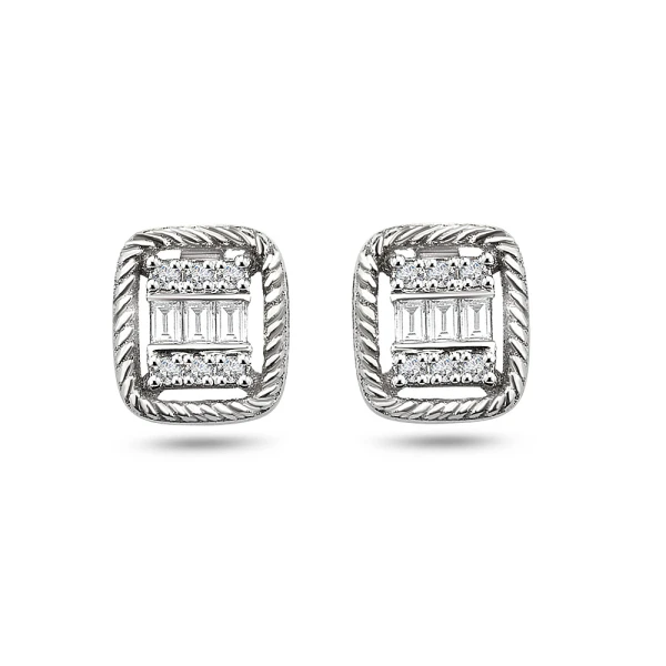 Diamant Baguette Ohrringe