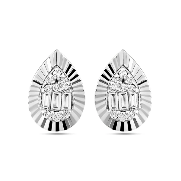 Diamant Fantasie Baguette Ohrringe