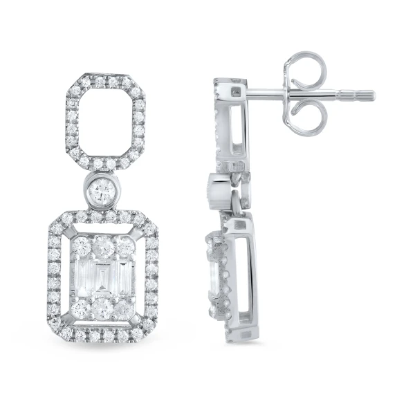Diamant Baguette Ohrringe