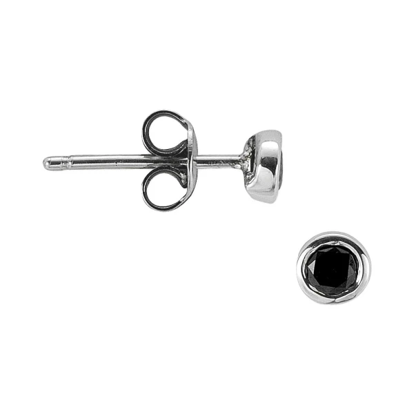 Schwarzer Diamant Herren Ohrring (Einzelpreis)
