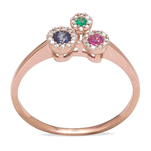 Bunter Diamant Ring