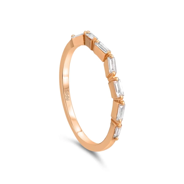 Diamant Reihe Stein Baguette Ring