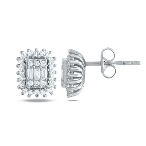 Diamant Baguette Ohrring